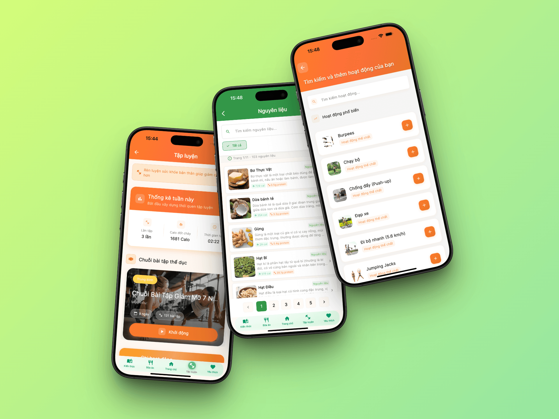 Lộ trình ăn uống và tập luyện